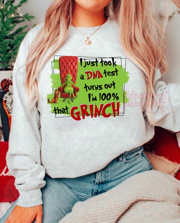 100% Grinch DNA Christmas Sweatshirt