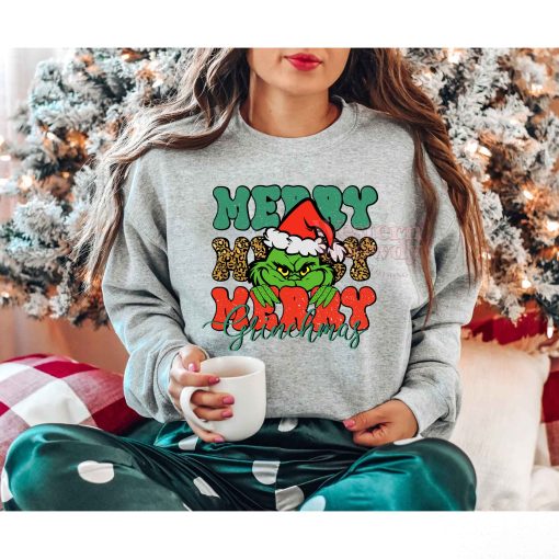 Grinch Merry Merry Merry Christmas Sweatshirt
