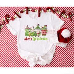 Grinch Coffee Cup Style Merry Xmas Sweatshirt