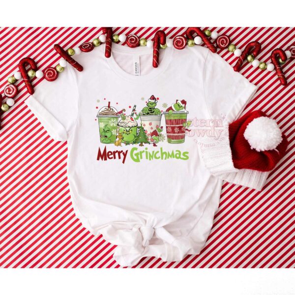 Grinch Coffee Cup Style Merry Xmas Sweatshirt