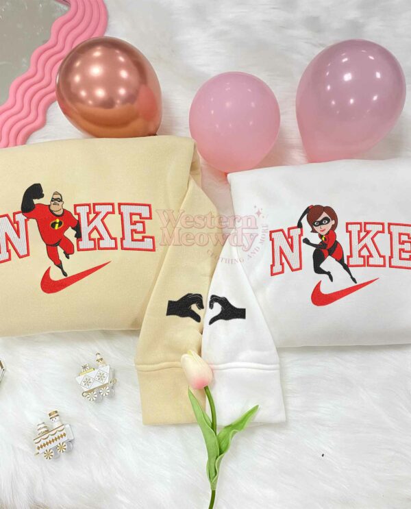 Elastigirl And Mr Incredible Couple Embroidered Sweatshirt