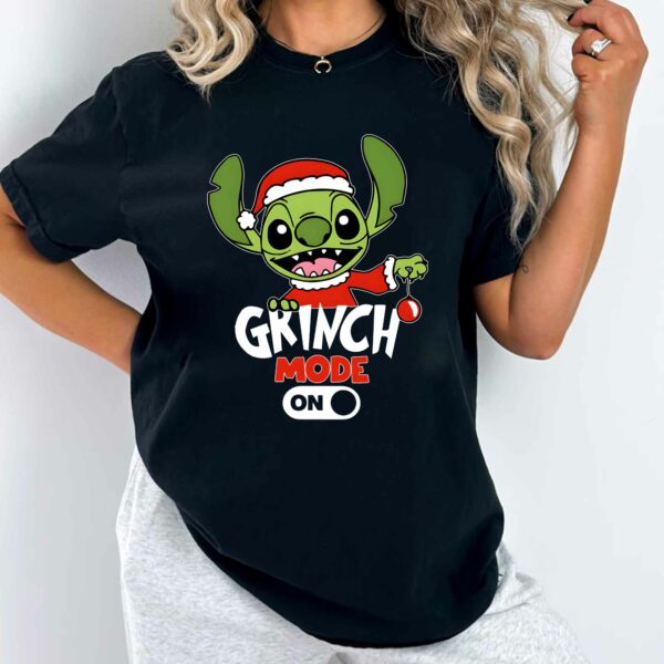 Grinch Stitch Mode On Christmas Sweatshirt