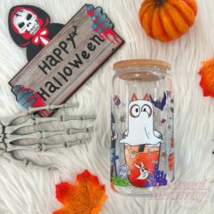 Bluey Family Halloween Coffee Cups 16oz Libbey Glass