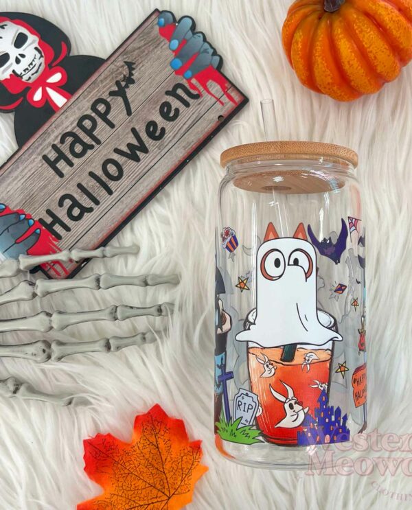Bluey Family Halloween Coffee Cups 16oz Libbey Glass
