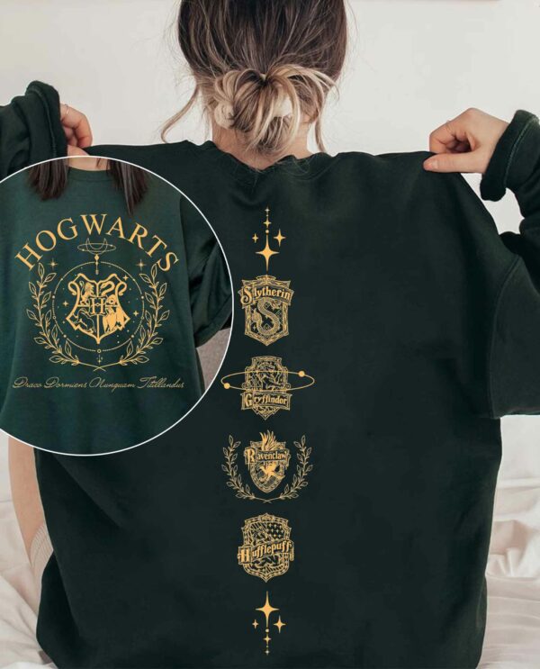 Harry Potter Hogwarts House 90s Line Art Sweatshirt