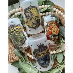 Hogwarts Houses Harry Potter 16oz Libbey Glass