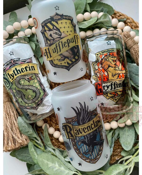 Hogwarts Houses Harry Potter 16oz Libbey Glass
