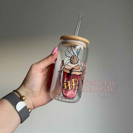 Harry Potter And Friends Coffee Cups 16oz Libbey Glass Can Wraps