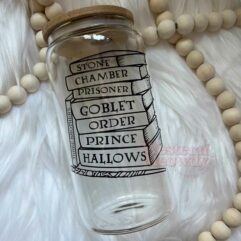 Harry Potter Wizard Books 16oz Libbey Glass Can Wraps