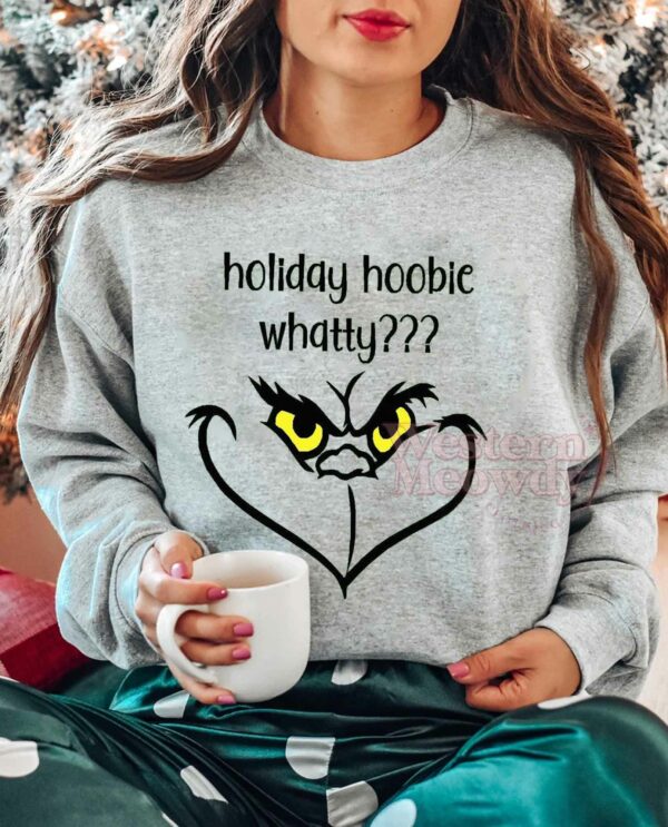 Grinch Face Holiday Hoobie Whatty Christmas Shirt