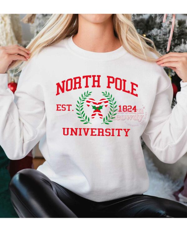 Christmas North Pole University Candy Est 1824 Sweatshirt