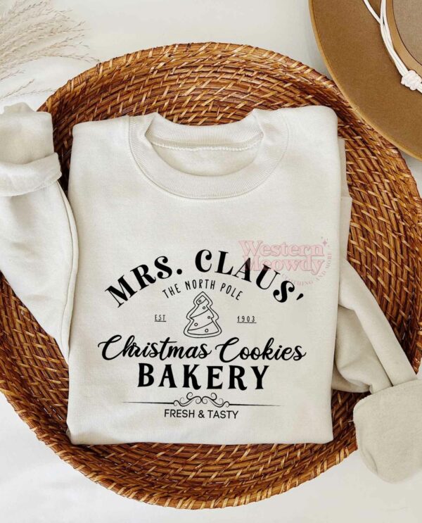Mrs.Claus Christmas Cookies Bakery Christmas Sweatshirt