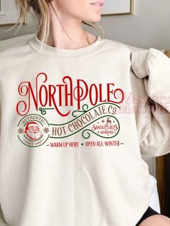 North Pole Hot Chocolate Christmas Sweatshirt