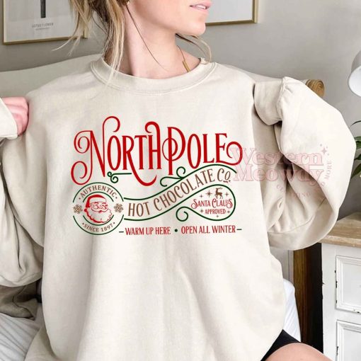 North Pole Hot Chocolate Christmas Sweatshirt