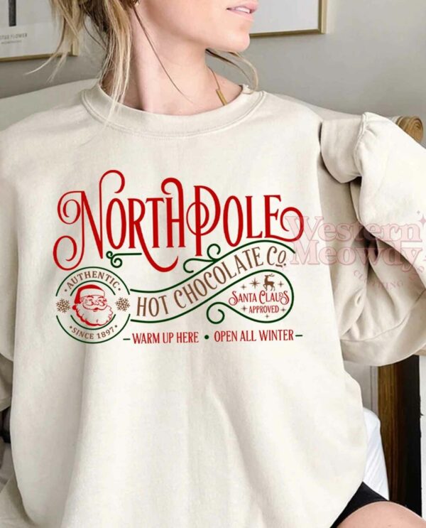 North Pole Hot Chocolate Christmas Sweatshirt