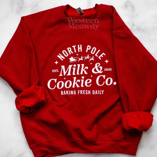 North Pole Milk & Cookie Co Christmas Sweatshirt