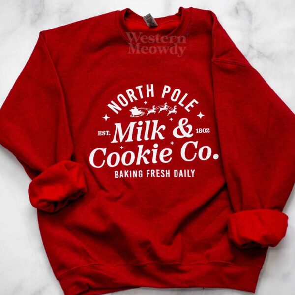 North Pole Milk & Cookie Co Christmas Sweatshirt
