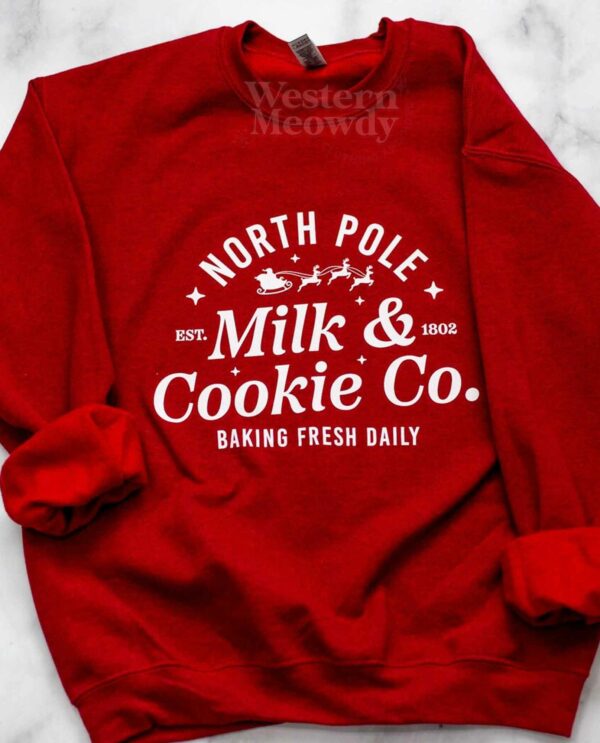 North Pole Milk & Cookie Co Christmas Sweatshirt