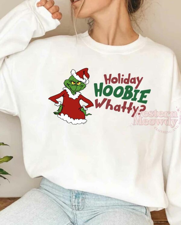 Holiday Hoobie Whatty Grinch Cartoon Sweatshirt