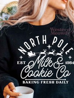 North Pole Milk Cookie Co Christmas Sweatshirt