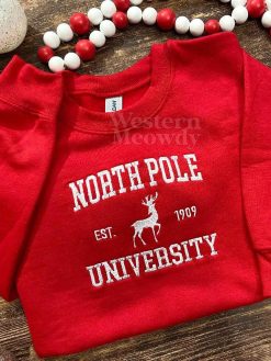 North Pole University Est 1909 Embroidered Crewneck