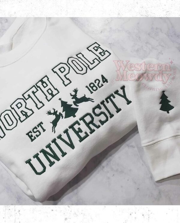 North Pole University Est 1824 Embroidered Sweatshirt