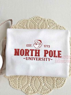 North Pole University Est 1773 Embroidered Crewneck