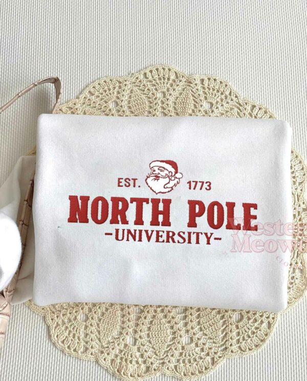 North Pole University Est 1773 Embroidered Crewneck