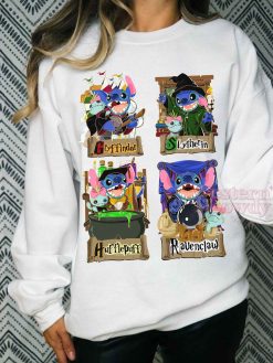 Stitch Halloween Harry Potter Houses Sweatshirt