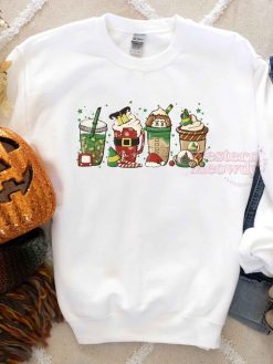 Christmas Elf Coffee Cups Sweatshirt