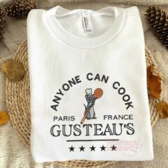 Remy Ratatouille Gusteau’s Anyone can cook Embroidered Sweatshirt