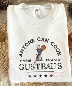 Remy Ratatouille Gusteau’s Anyone can cook Embroidered Sweatshirt