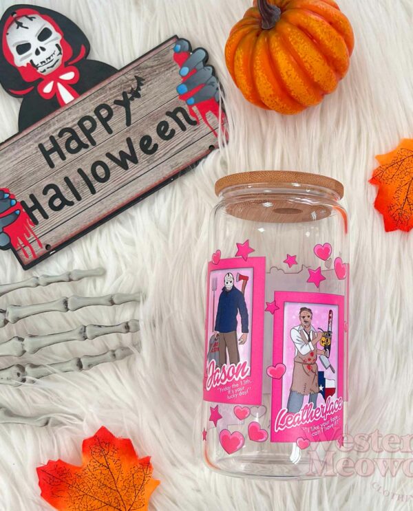 Halloween Killers Cute Coffee Cups 16oz Libbey Glass