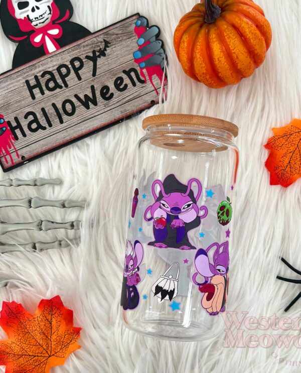 Stitch Halloween Coffee Cups 16oz Libbey Glass