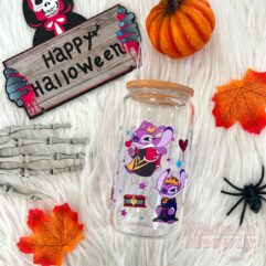Stitch Halloween Coffee Cups 16oz Libbey Glass