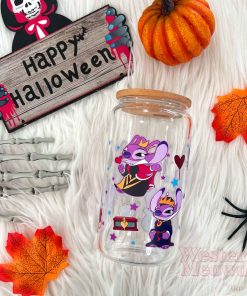 Stitch Halloween Coffee Cups 16oz Libbey Glass