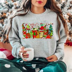 Grinch Coffee Cups with Friends Sweatshirt Grinch Coffee Cups with Friends Sweatshirt
