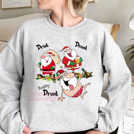 Funny Santa Drink Drank Drunk Sweatshirt