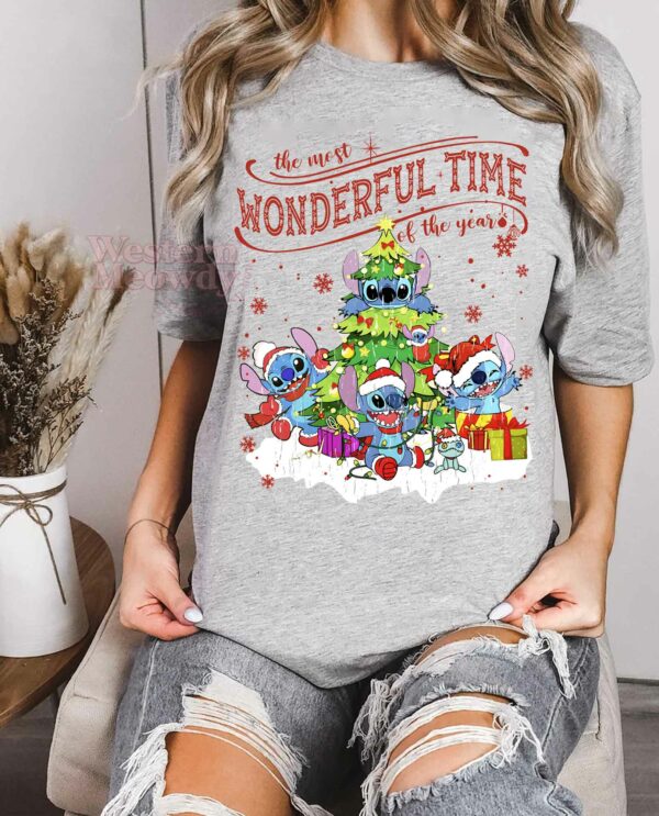 Stitch Most Wonderful Time Of The Year Christmas Tree Sweatshirt