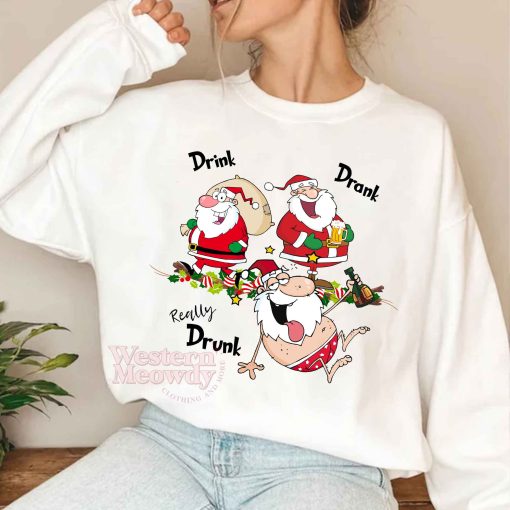 Funny Santa Drink Drank Drunk Sweatshirt