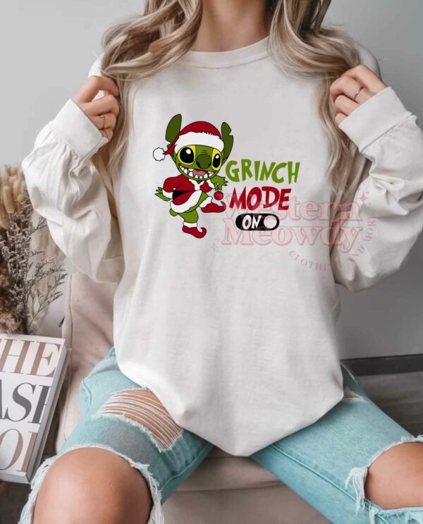Grinch Mode on Christmas Shirt