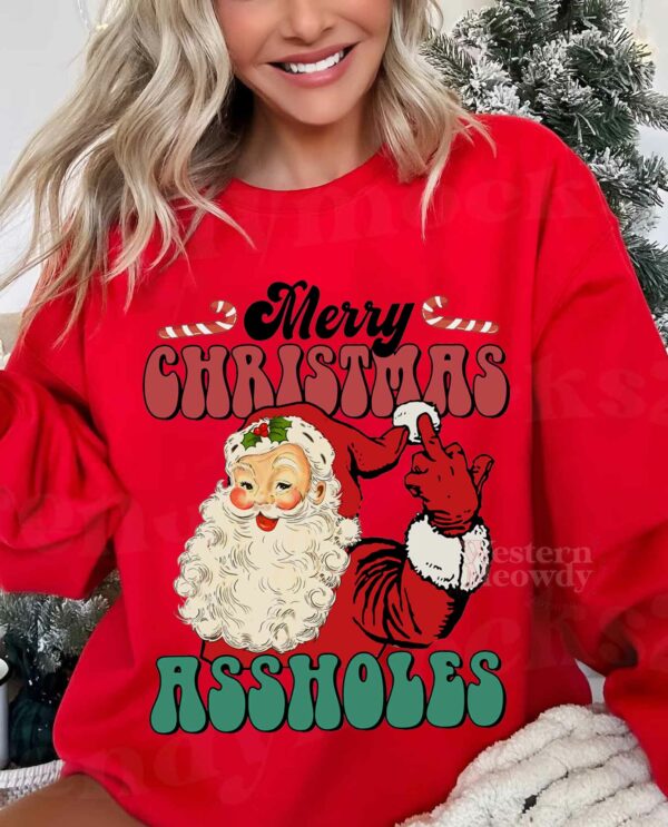 Merry Christmas Asshole Santa Sweatshirt