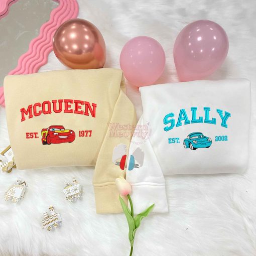 Retro McQueen And Sally Cars Sweatshirt