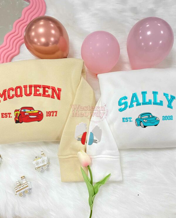 Retro McQueen And Sally Cars Sweatshirt