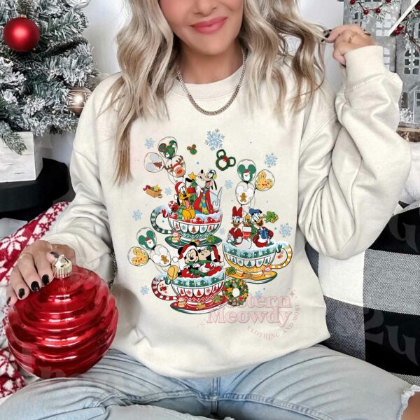 Vintage Mickey And Friends Christmas Cups Sweatshirt
