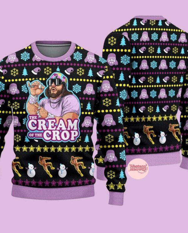 Macho Man Randy Savage The Cream Of The Crop Ugly Christmas Sweatshirt