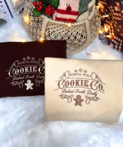 Vintage North Pole Cookie Co Embroidered Crewneck