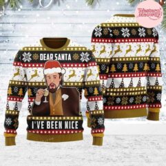 Leo Meme Dear Santa Ugly Sweatshirt