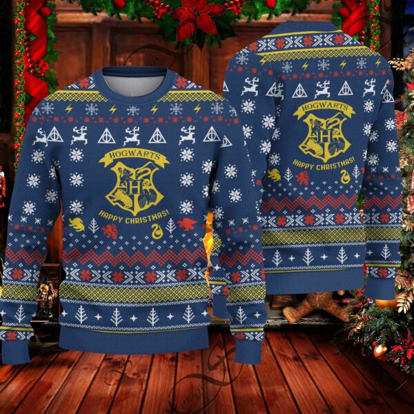 Harry Potter Hogwarts Happy Christmas Ugly Sweatshirt