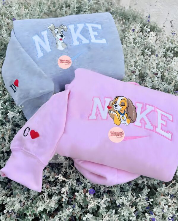 Lady and the Tramp Couple Ver3 Embroidered Sweatshirt